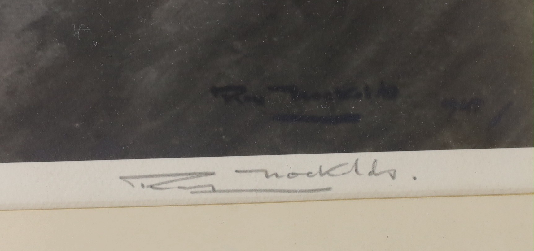 Roy Nockolds (1911-1979), black and white print, Dick Seaman - Mercedes, signed outside the plate, 25.5 x 35cm